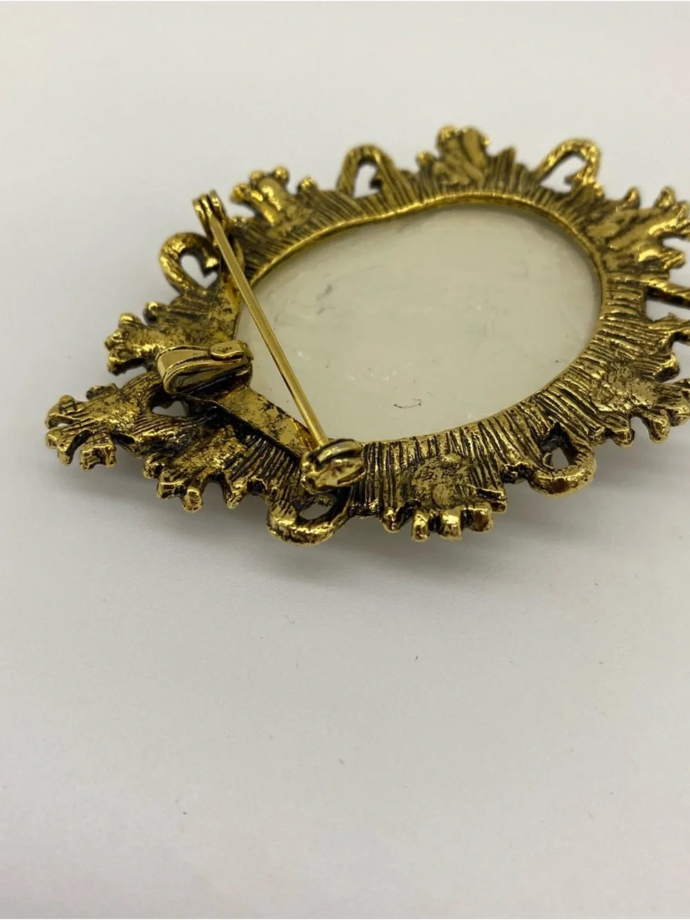 Victorian Revival Style Cameo Brooch Vintage